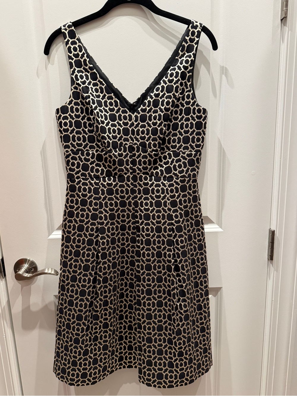 Lauren Ralph Lauren Black & Gold Geometric Dress